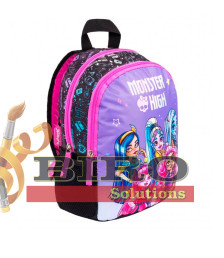 Ghiozdan St.Majewski Monster High 30cm gradinita 2 compartimente negru cu mov D6